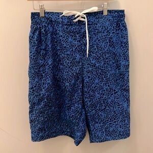 Coolibar Men’s Swim Trunks Sun Protection UPF 50+ Shatter Blue Black Size XL
